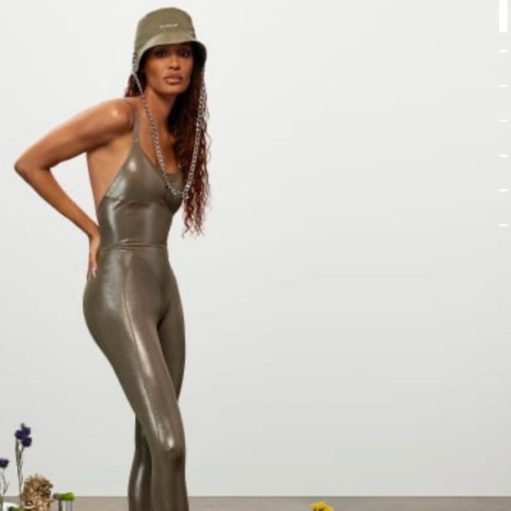 IVY PARK Shimmering Olive Jumpsuit